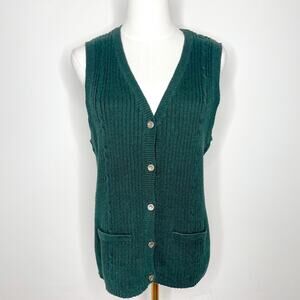 Vintage 90s Sag Harbor‎ Dark Academia Heritage Layer Cottagecore Sweater Vest S